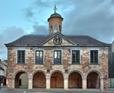 The Main Guard in Clonmel, Co Tipperary. This is under the control of the Office of Public Works and is a great space. The first floor is a fantastic exhibition space.