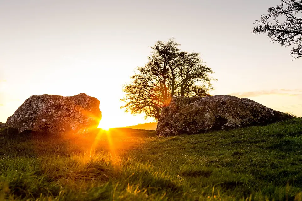 Travelling between meetings in Carlow and Dublin, I stopped off at Castleruddery Stone Circle just as the sun was setting.