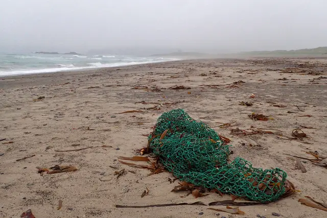 Discarded fishing gear, Owenahincha Beach