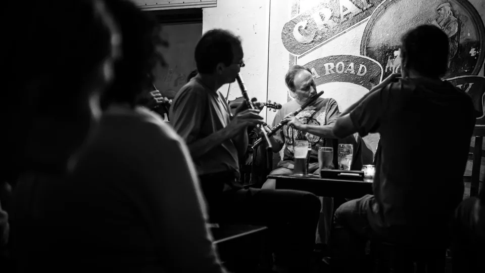 A traditional music session at The Crane Bar, photographed in 2017