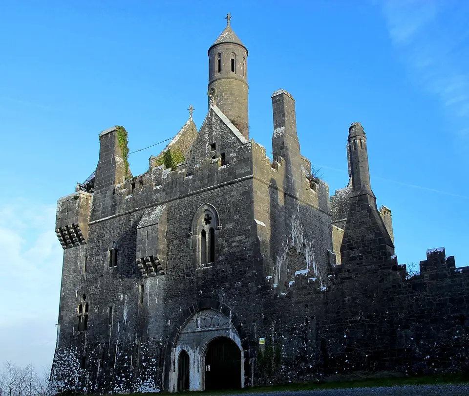 Dromore Castle in ruins at Pallaskenry, Co Limerick