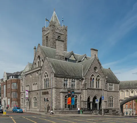 A southeast view of Synod Hall, Dublin