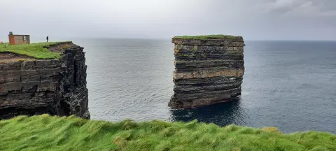 Geological formation at Downpatrick Head in County Mayo, Ireland
