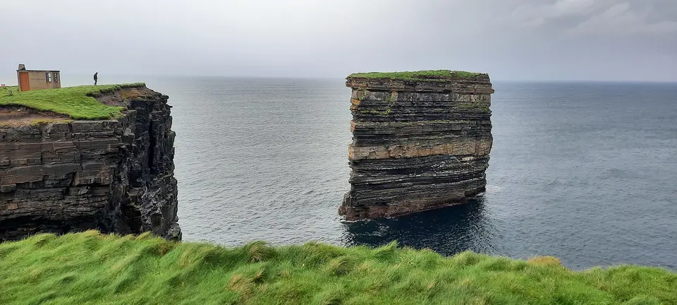 Geological formation at Downpatrick Head in County Mayo, Ireland