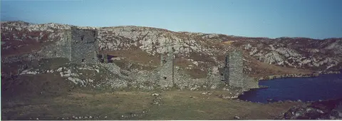 Southern view of Dunlough Castle.