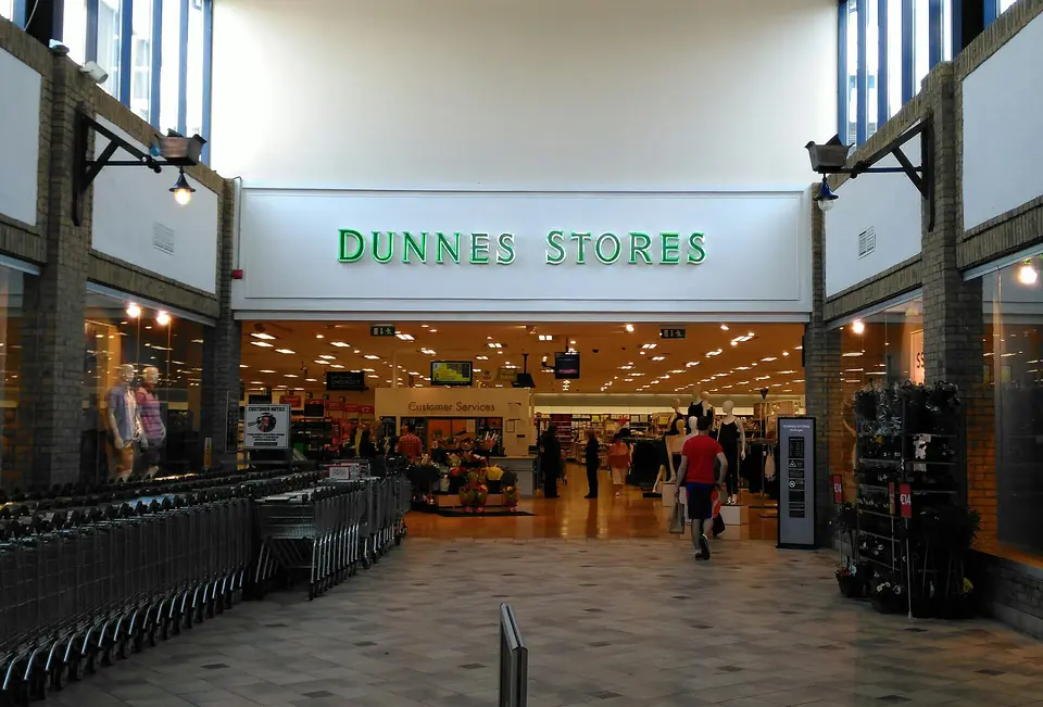 A view of the Dunnes Stores, the anchor of the Harbour Place Shopping Centre in Mullingar, entrance.