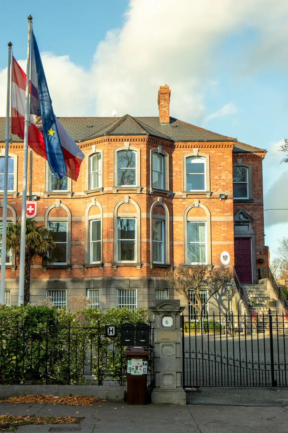 Exterior of Embassy of Austria in Dublin, Ireland
