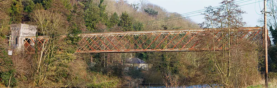 Farmleigh Bridge (also known as Guinness Bridge) across the Liffey near Palmerston, Co Dublin.