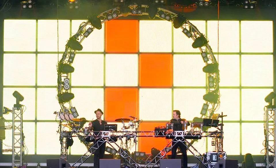 Booka Shade at Forbidden Fruit in 2015. Archive performance photograph.