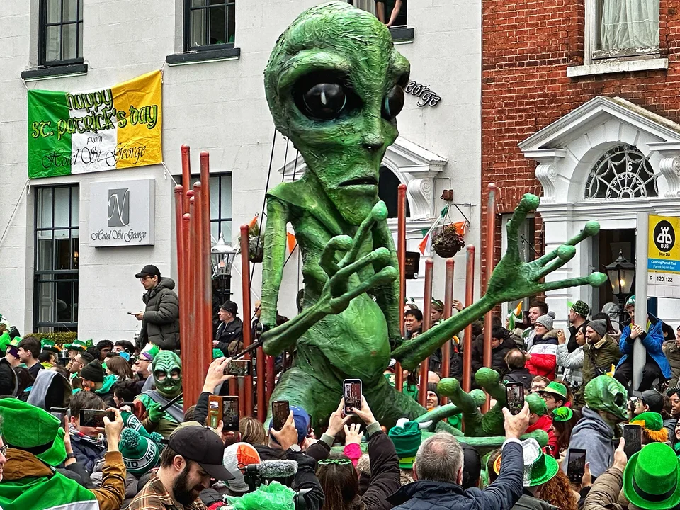 Dublin’s St. Patrick’s Day parade in 2023. Archive photograph.
