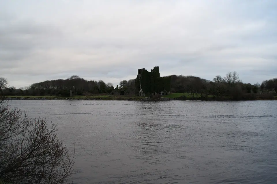 Menlough Castle On North Bank of River Corrib.