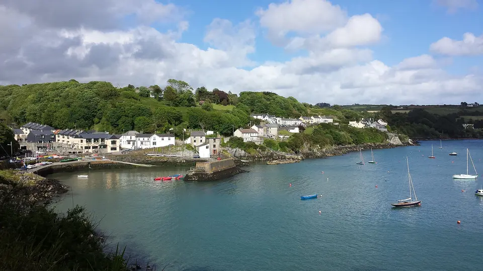Glandore harbour village in County Cork, Ireland.