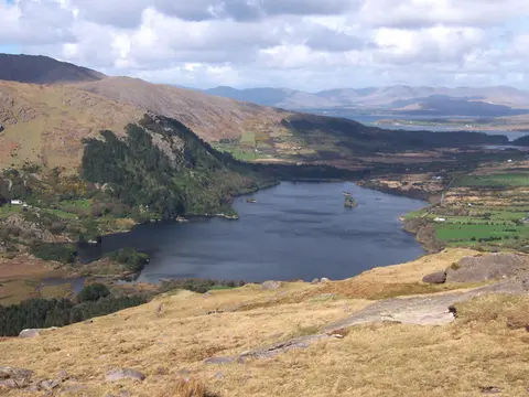 Glanmore Lake View of Glanmore lake, from the Healy Pass viewpoint on the R 574 Bere peninsula.