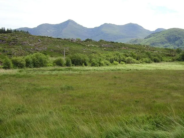Gleann Chárthaigh A Glencar bog backed by Mullaghanattin /Mullach an Aitin, a rather spectacular peak which is high on my "to do" list.