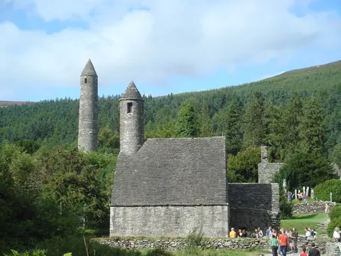 en:Saint Kevin's monastery at en:Glendalough, Wicklow County, Ireland.