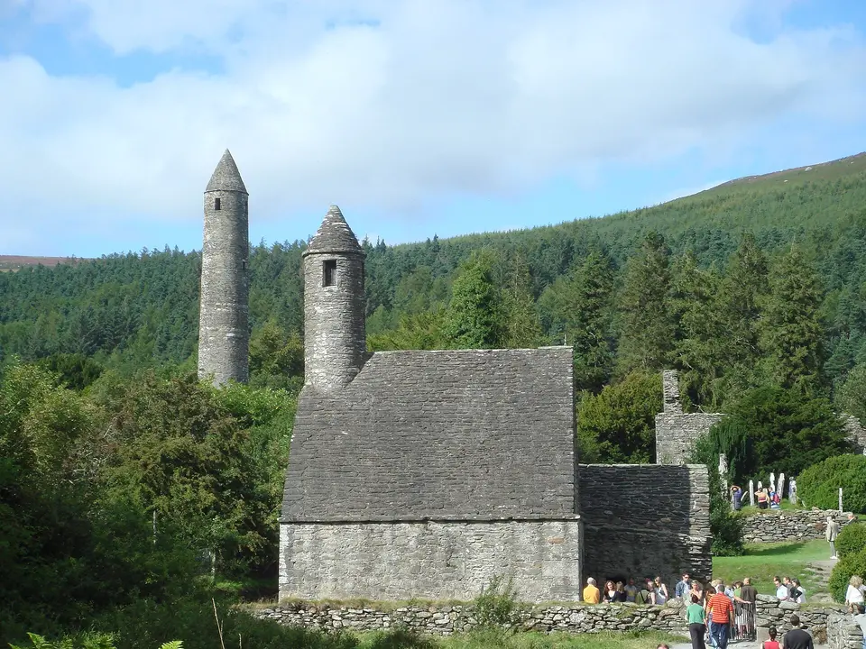 en:Saint Kevin's monastery at en:Glendalough, Wicklow County, Ireland.