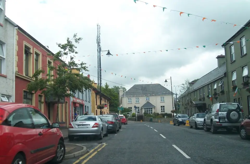 Glenties Garda Siochana Barracks facing up Main Street