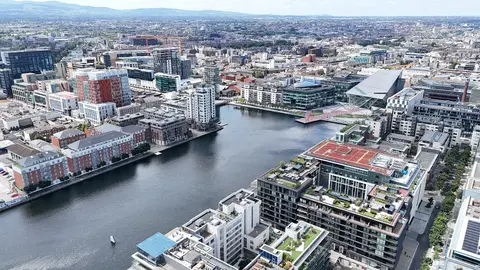 A view of Grand Canal Dock.