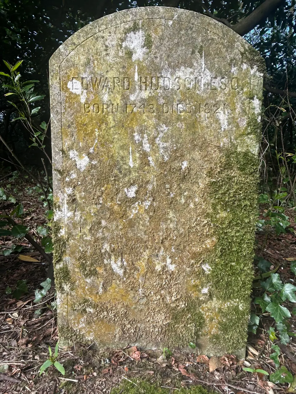 Gravestone of Edward Hudson (1743-1821)