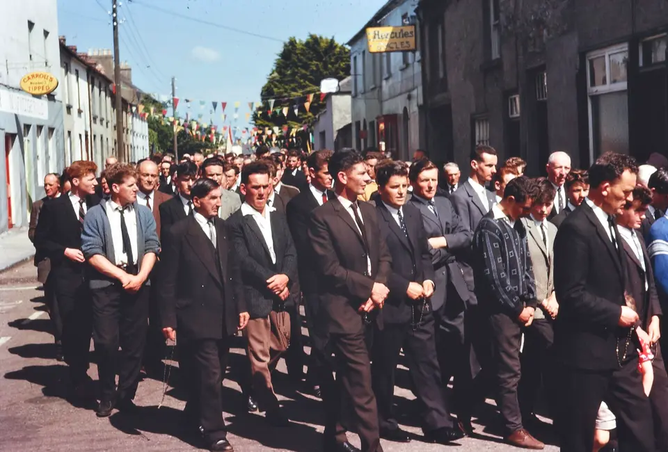Group of men, Corpus Christi procession, Cahir, Co. Tipperary (21890973583)
