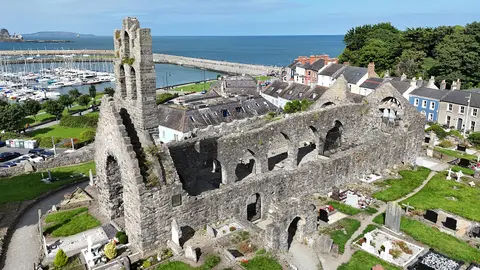 A view of St Mary’s Abbey, Howth.
