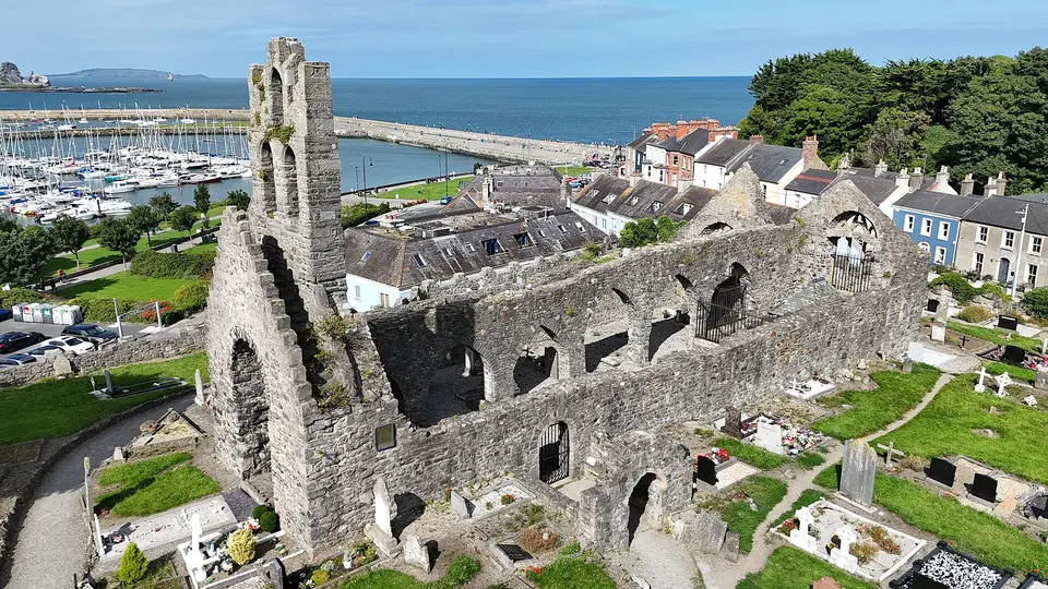 Howth Abbey aerial photograph