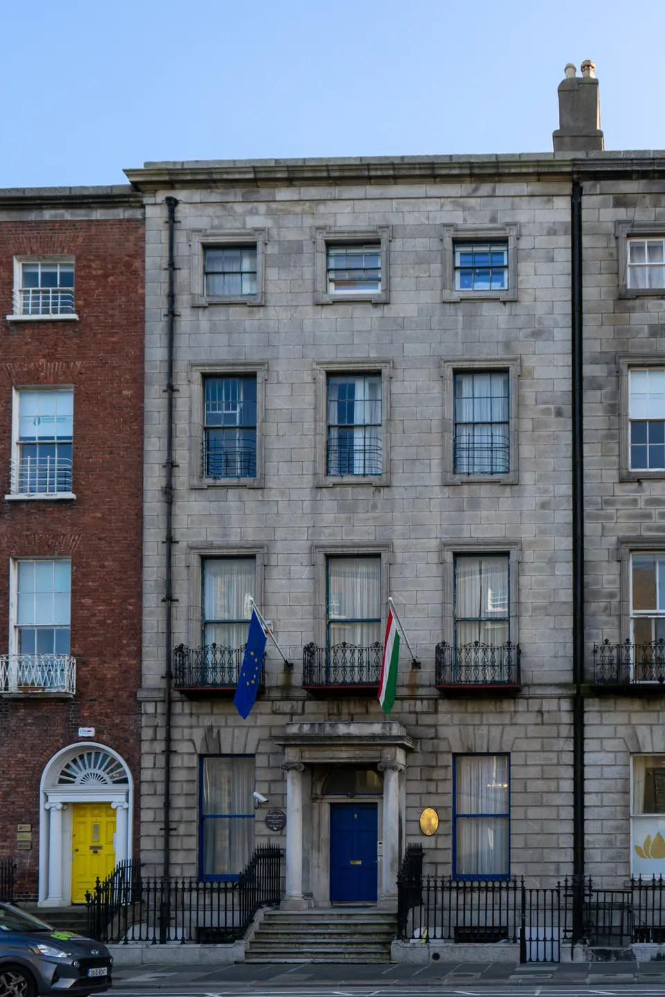 The exterior of the Hungarian Embassy in Ireland.