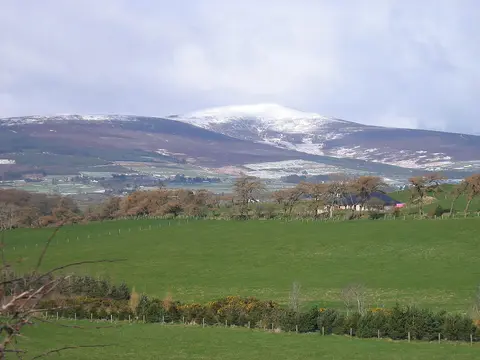 Djouce Mountain in North Wicklow viewed from approx. 6km SE of the summit.