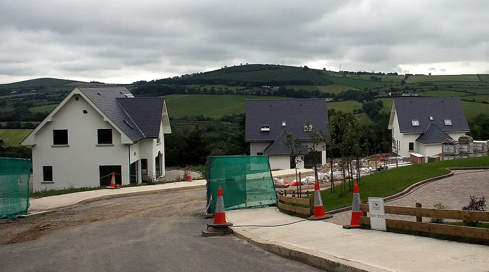 New small suburban housing estate in Hollyfort, County Wexford, Ireland