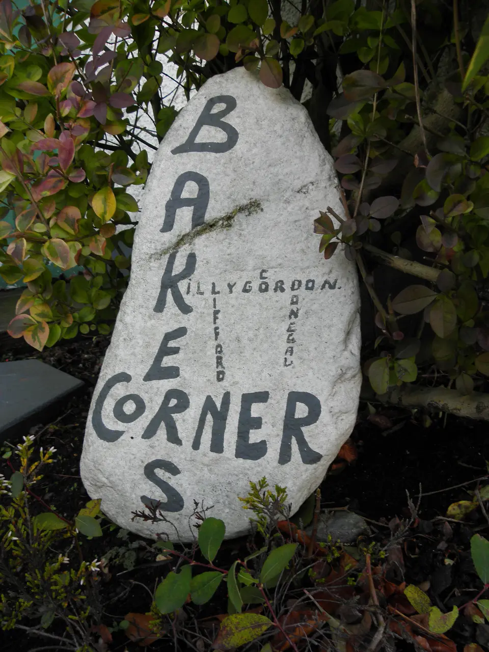 Inscribed stone, Baker's Corner