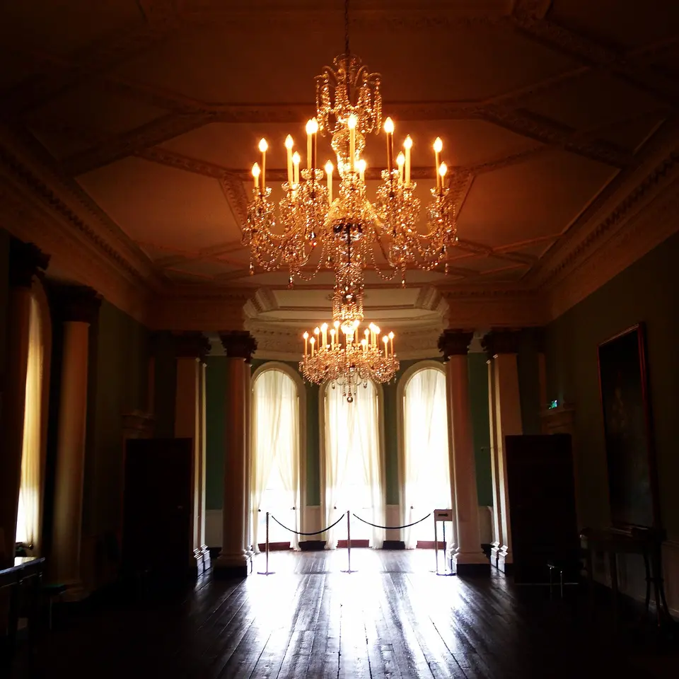 The ballroom in Rathfarnham castle