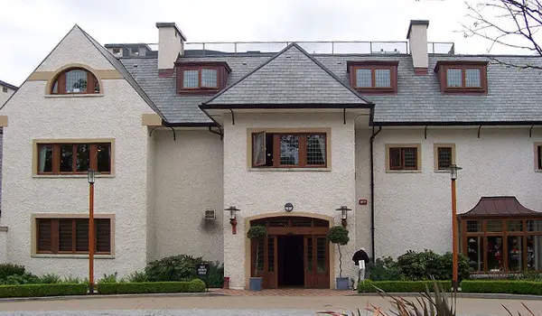 Part of the clubhouse at the K Club, Ireland. Original image was cropped and perspective fixed using GIMP