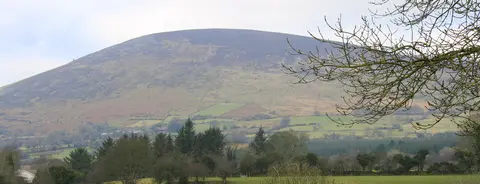 Keadeen Mountain viewed from Rathdangan, Co Wicklow, Ireland.