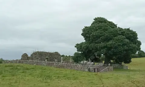Kilkeasy Graveyard with Kilkeasy Church ruin and holy well
