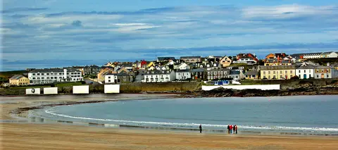 A view of the beach and the West End of the town of Kilkee