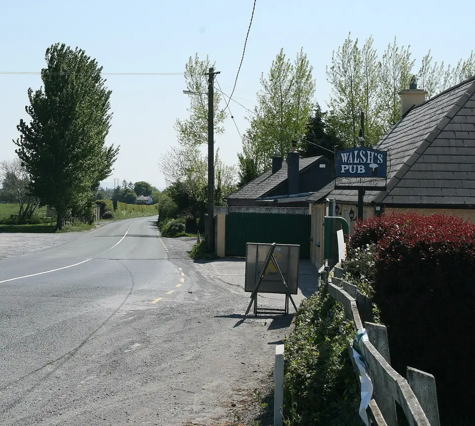 Killerig, County Carlow, near to Kilcrrig Cross Roads, Friarstown Bridge and Moatabower Bridge, Carlow, Ireland. At Killerig Crossroads, County Carlow
