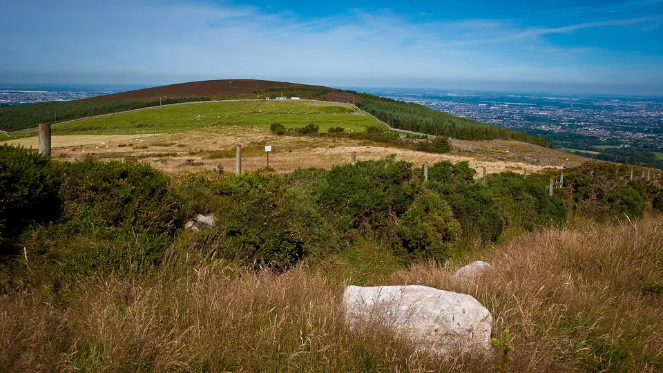 View of Kilmashogue Mountain, Dublin Mountains, County Dublin, Ireland from the southeast.