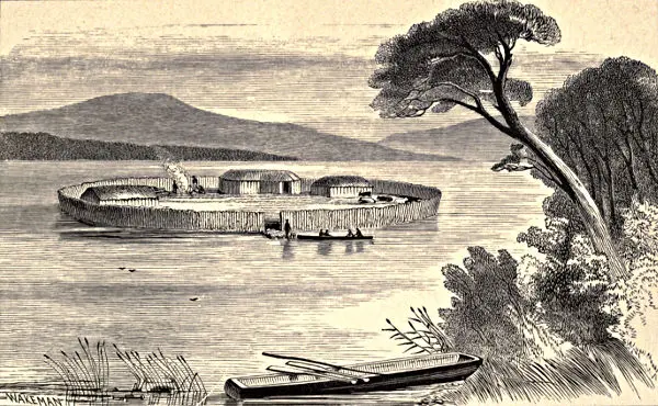 Illustration of Lake dwelling in Ireland