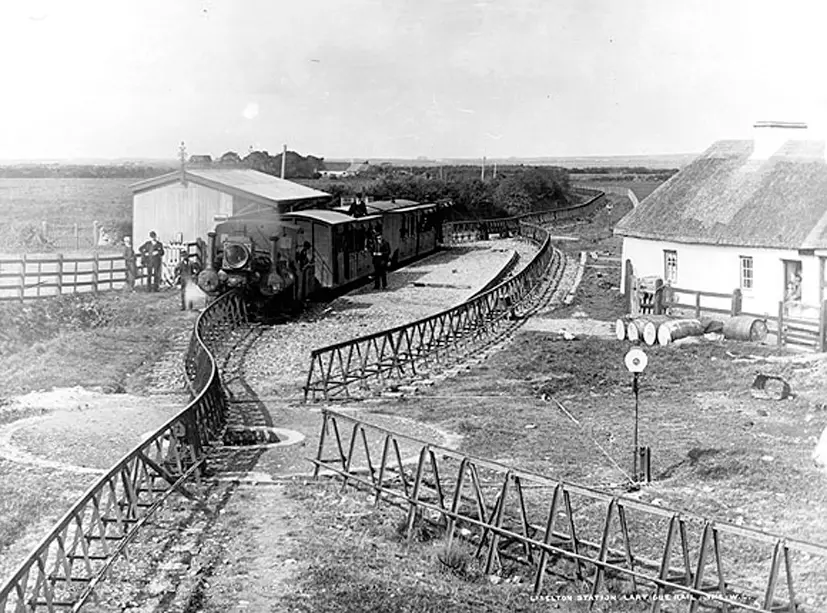 Photo taken at the tiny Lisselton Station, Co. Kerry. Date: Circa 1890 NLI Ref.: LIMP 3116