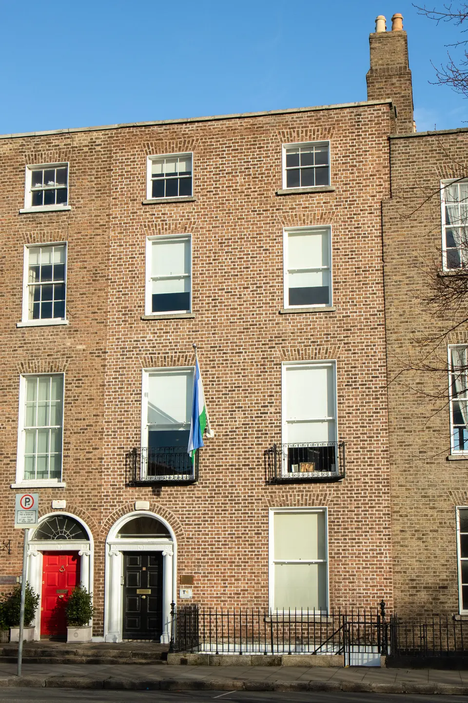 Exterior of the Embassy of Lesotho in Dublin, Ireland.