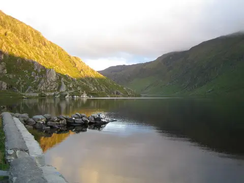 Loch an Ghleanna Bhig (Glenbeg Lough) The northern end of this glacially formed lake.