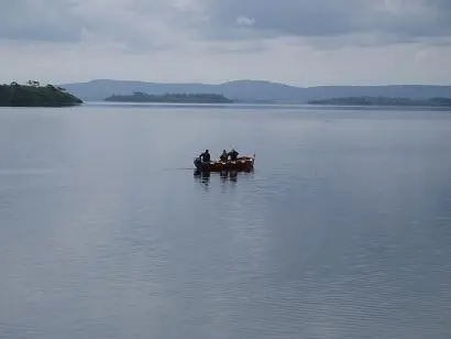 Fishermen on Lough Corrib, Ireland. From boat tour from Ashford Castle.