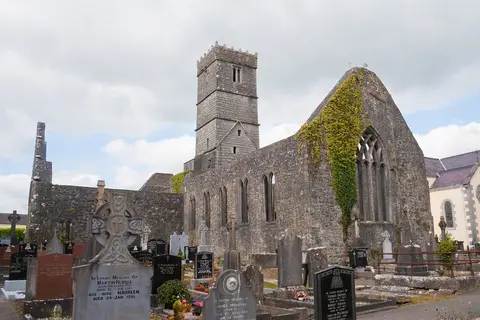 Loughrea Priory, County Galway, Ireland South-east view of the old priory.