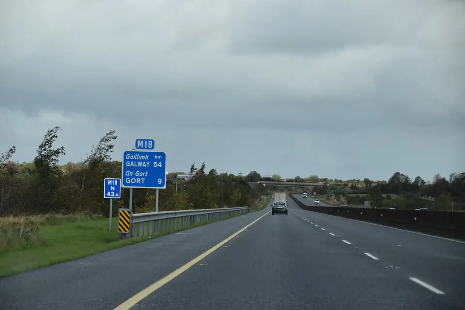 M18, northbound
