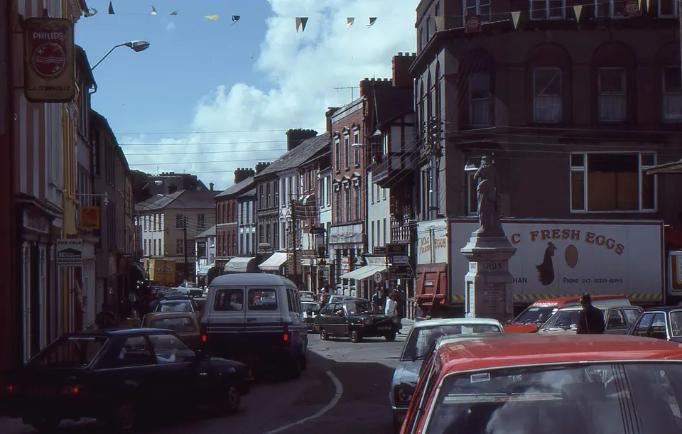 Looking down Main Street, Skibbereen, from the intersection with North Street, 1987