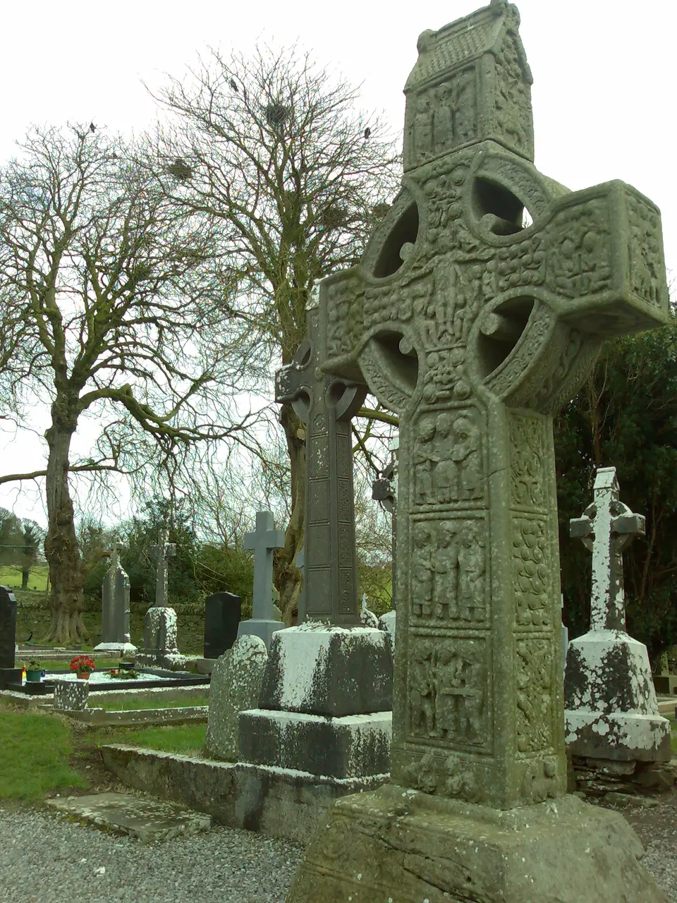Photo of Muiredach's High Cross, located at Monasterboice, County Louth, in the Republic of Ireland.