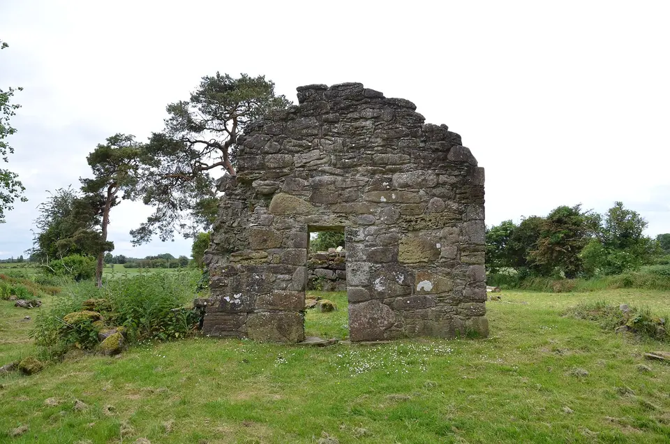 Mella's Cell exterior west wall with doorway