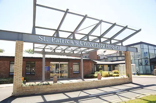 Entrance to St. Patrick's University Hospital, Ireland's largest independent not-for-profit mental health service provider