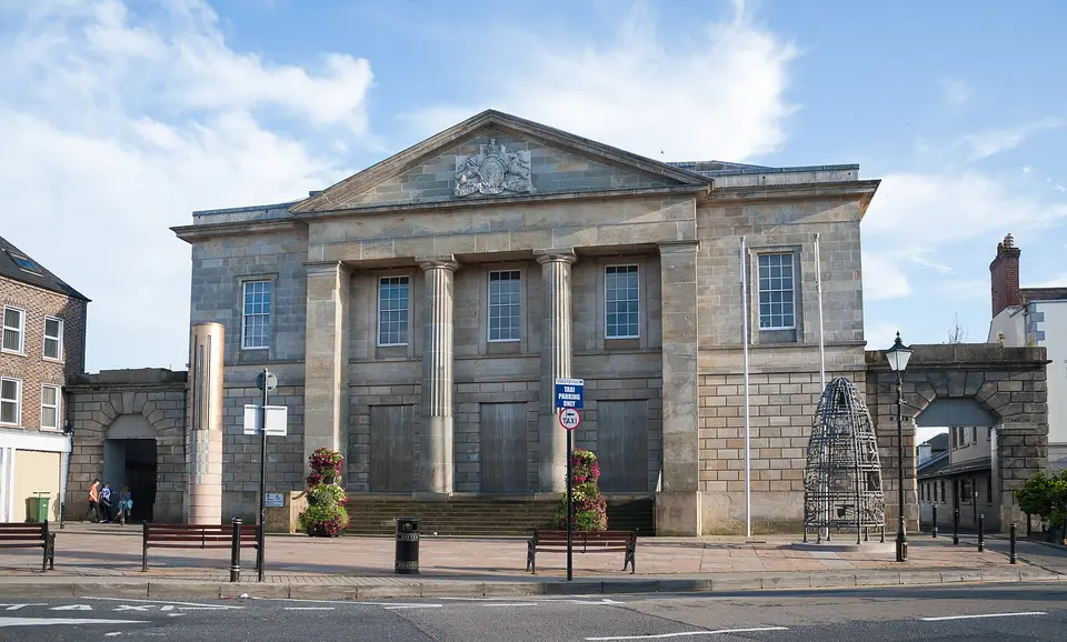 Monaghan courthouse, as seen from the Church Square.