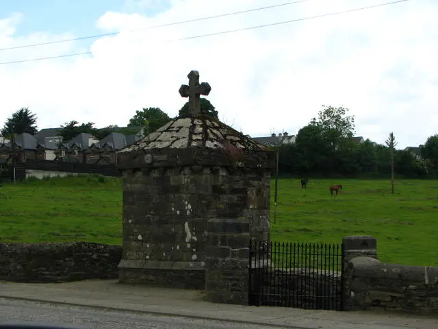 St Mogue's Well. Monument on bridge An old monument on the bridge going into Ferns town.